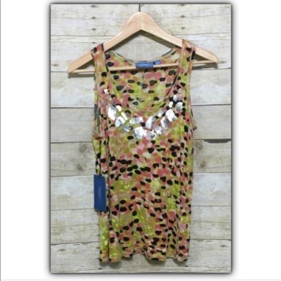 Simply Vera Vera Wang sequin trim tank petite XS - Picture 4 of 4